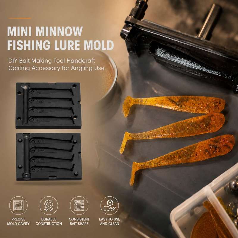 Fishing Equipment Kit - Mini Minnow Fishing Bait Mold, DIY