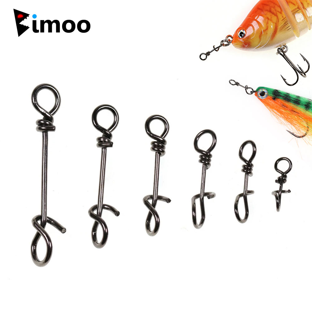 Fishing Equipment Used - Bimoo 50pcs Stainless Steel Quick Lock