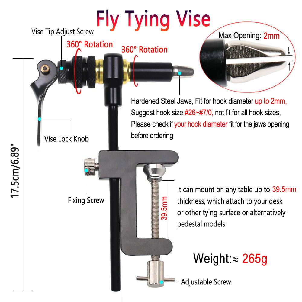 1PC 360° Rotation C-Clamp Fly  - Fishing Equipment Used ulasan dan harga