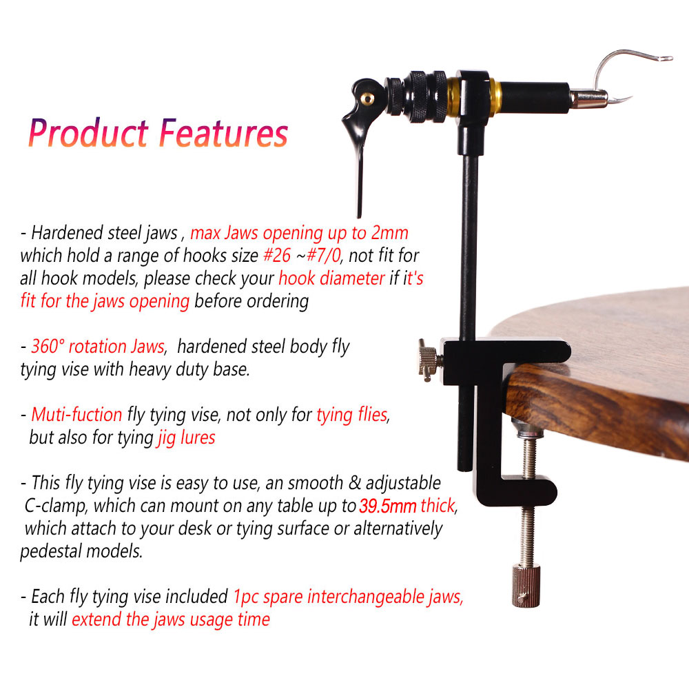 1PC 360° Rotation C-Clamp Fly  - Fishing Equipment Used ulasan dan harga
