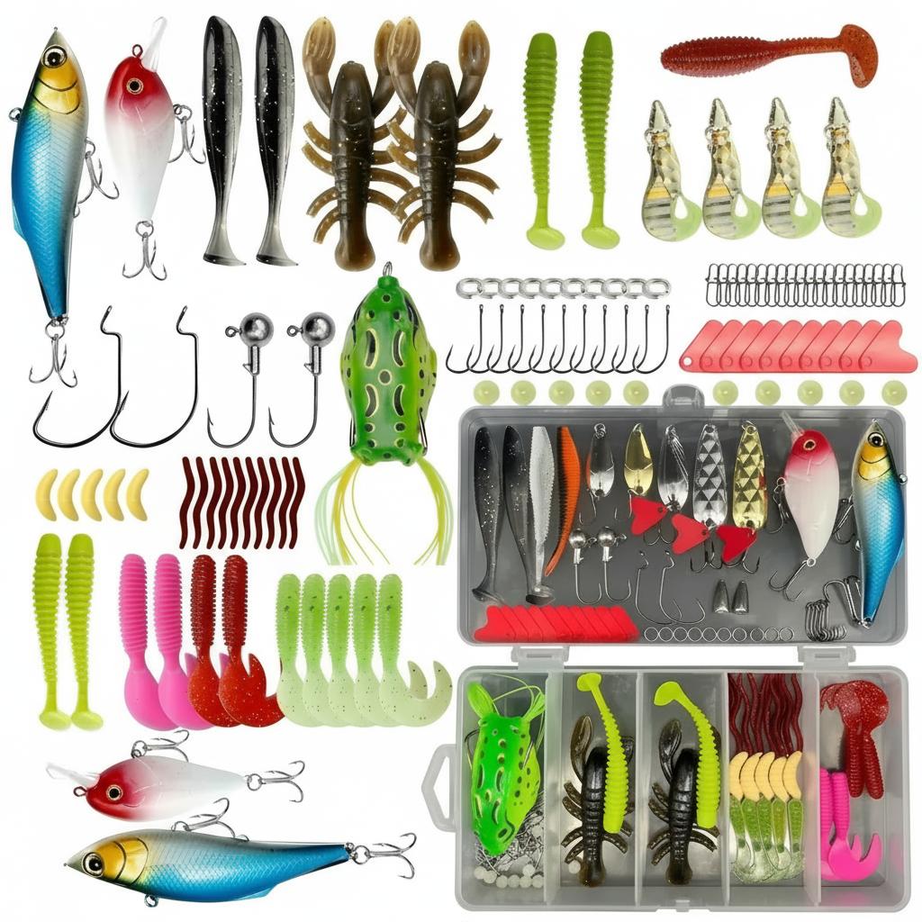 133Pcs Premium Fishing Lures T - Fishing Equipment Kit ulasan dan harga