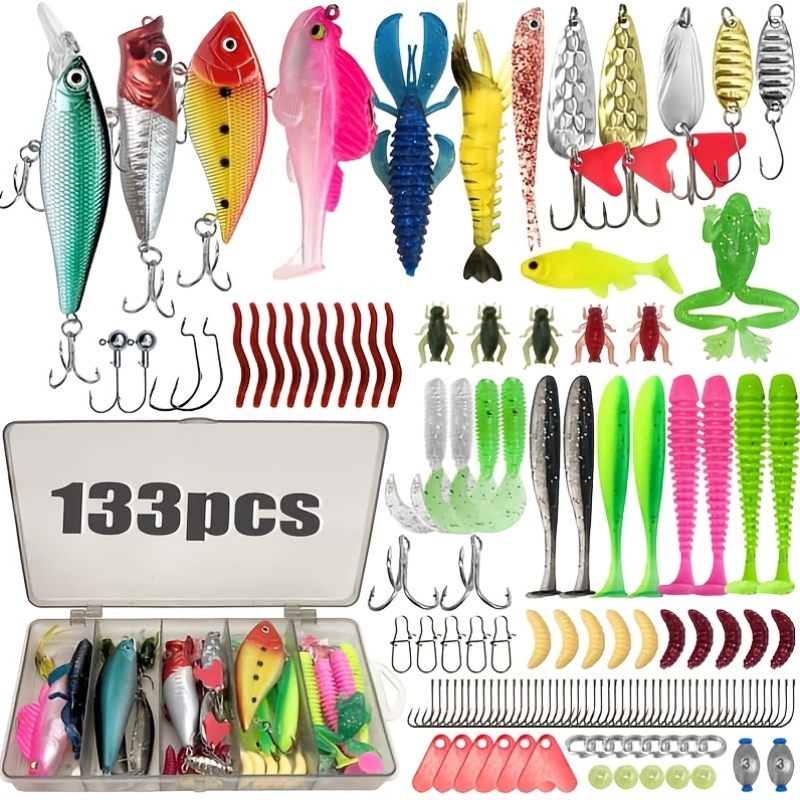 133Pcs Premium Fishing Lures T - Fishing Equipment Kit ulasan dan harga