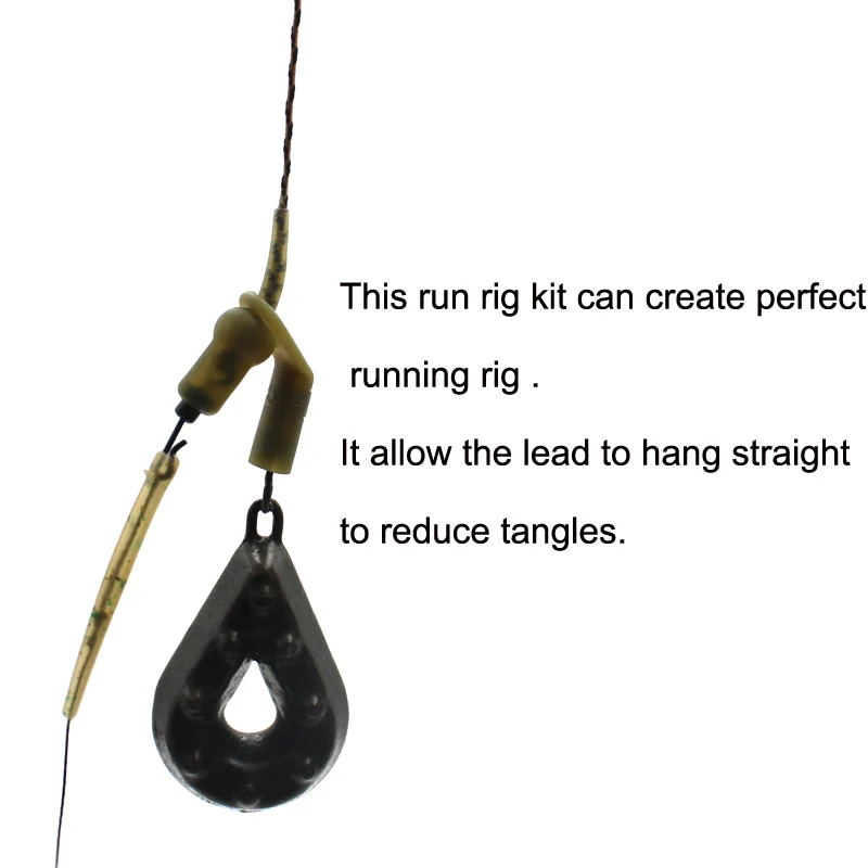 12 Pieces Carp Fishing Run Rig - Fishing Equipment Kit ulasan dan harga