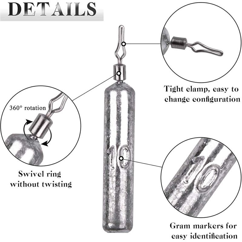 50pcs Lead Drop Shot Sinkers W - Fishing Equipment Deals ulasan dan harga