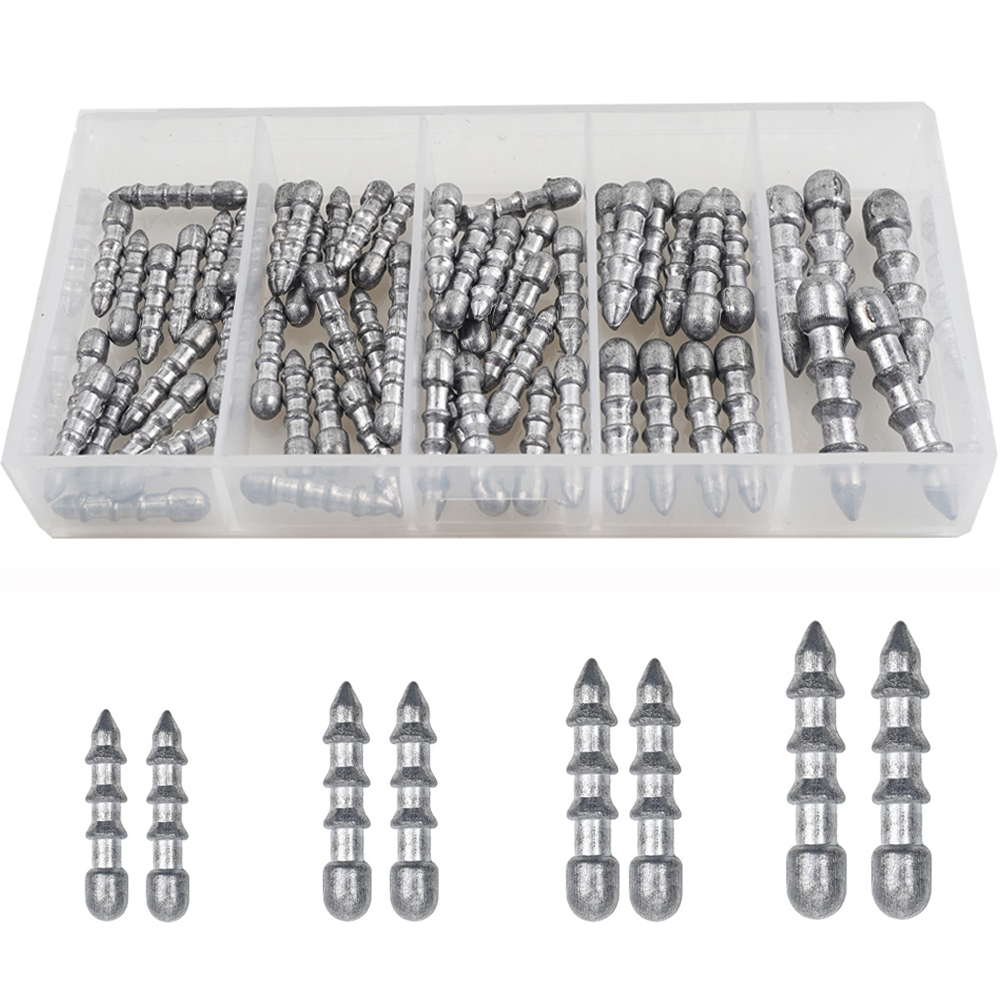 60PCS Nail weights Worm Fishin - Fishing Equipment Used ulasan dan harga