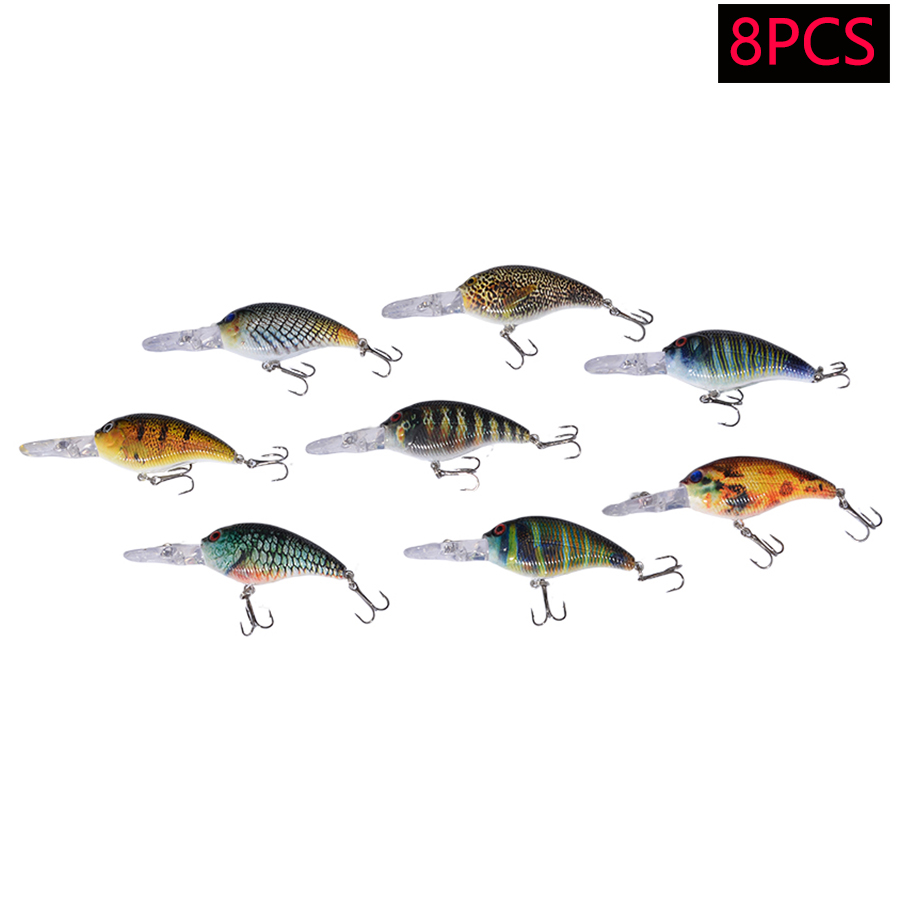 8pcs Jerkbait Minnow ABS Hard  - Fishing Equipment Kit ulasan dan harga