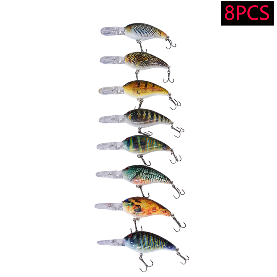 8pcs Jerkbait Minnow ABS Hard  - Fishing Equipment Kit ulasan dan harga