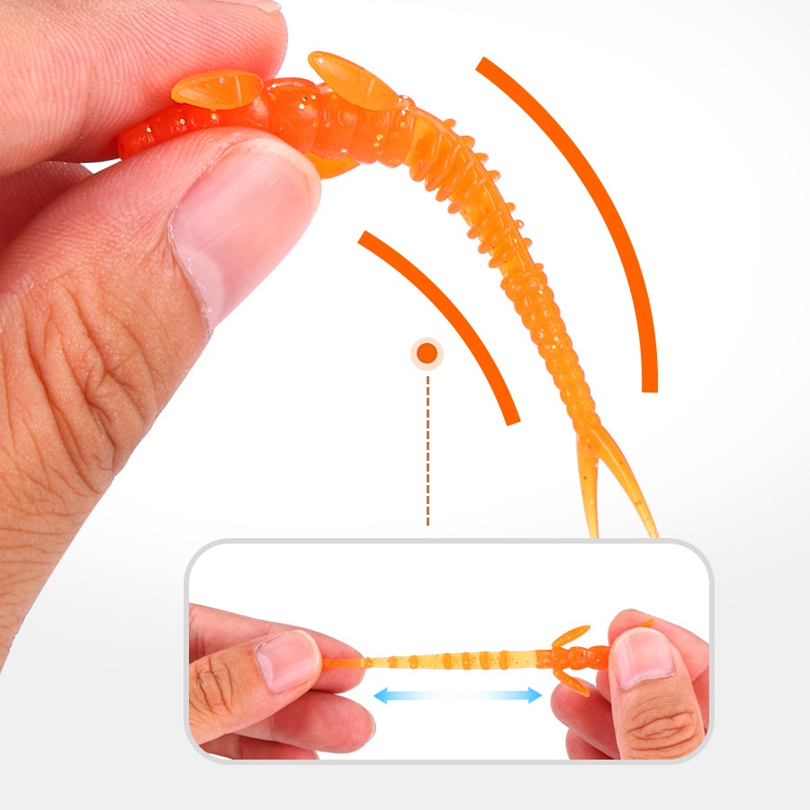 Fishing Lure Alien Worm Soft B - Fishing Equipment Deals ulasan dan harga
