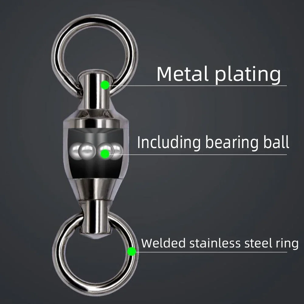 DNDYUJU 50pcs Fishing Swivels  - Fishing Equipment Used ulasan dan harga