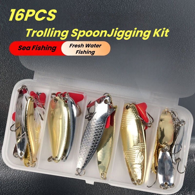 Fishing Lure Kit 16 Pcs Sets T - Fishing Equipment Kit ulasan dan harga